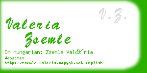 valeria zsemle business card